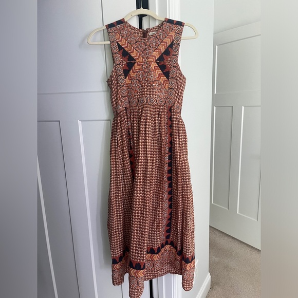 Dôen Tulsi Dress Sleeveless Clay Patchwork Quilted - Picture 4 of 10